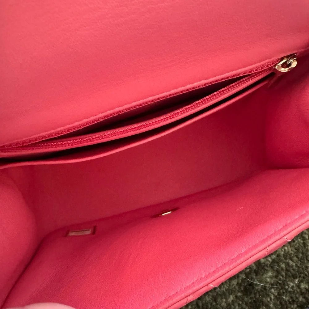 Chanel Vibrant Pink Quilted Mini Bag - Picture 7 of 8